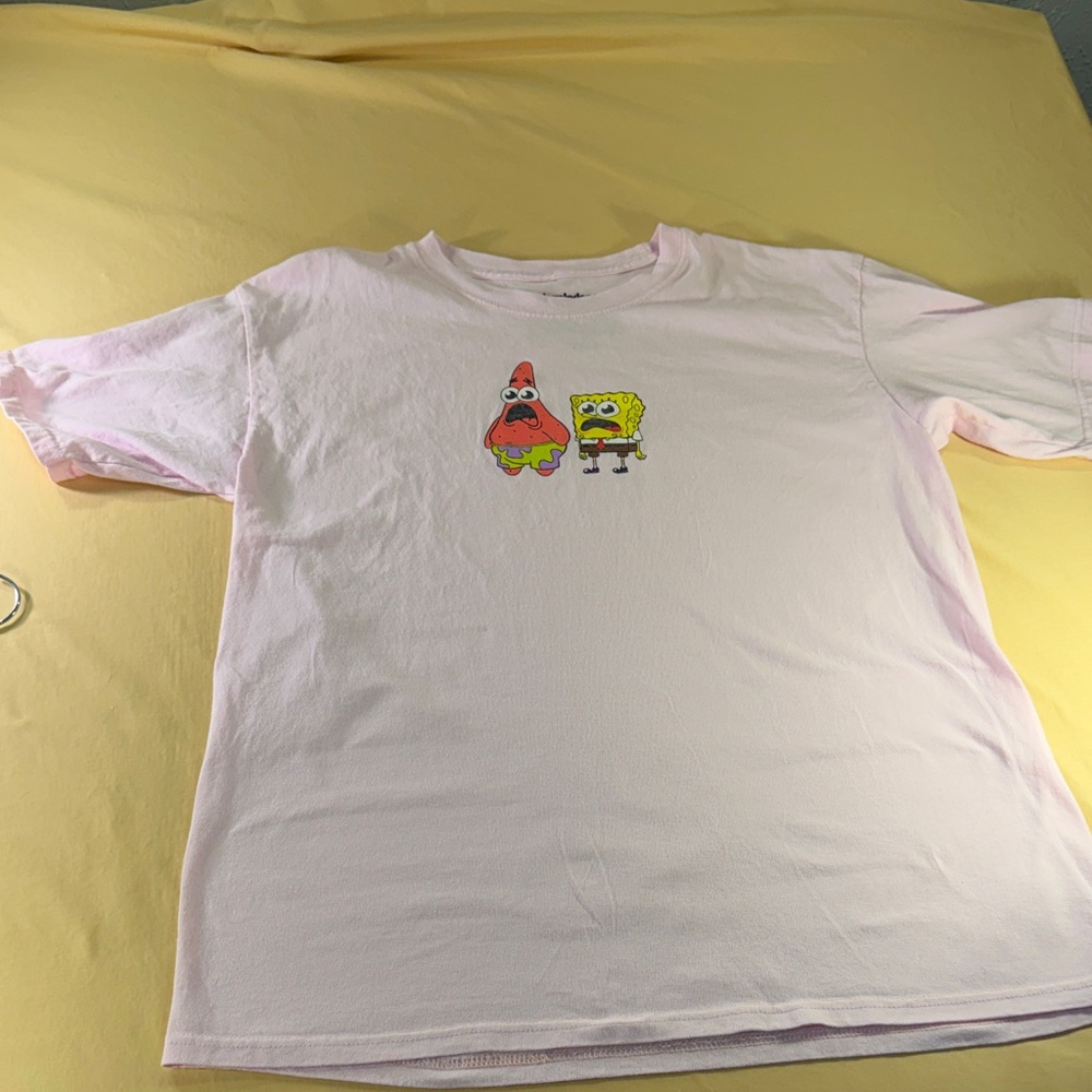 Nickelodeon pink T-shirt with SpongeBob SquarePants and Patrick on the front